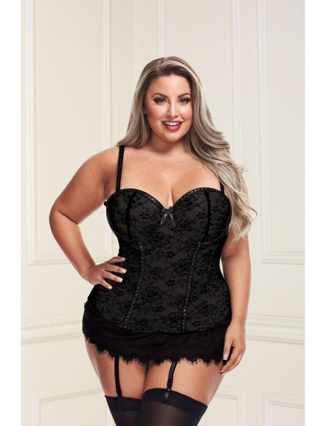 BACI BUSTIER AND GSTRING - BLACK XL