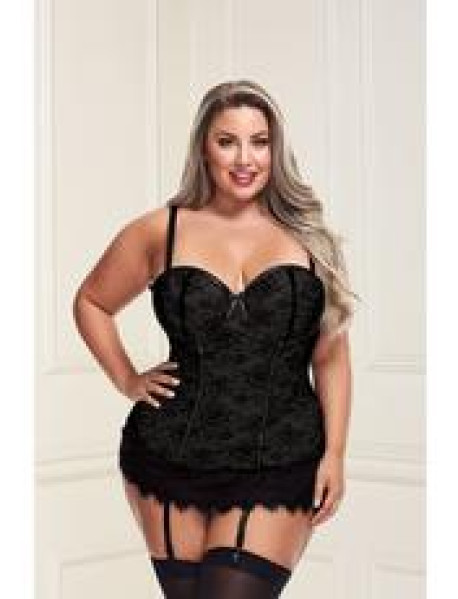 BACI BUSTIER AND GSTRING - BLACK XL