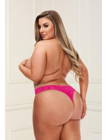 BACI LACE THONG - PINK - XL (C)