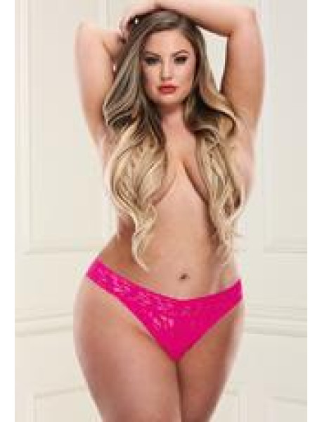 BACI LACE THONG - PINK - XL (C)
