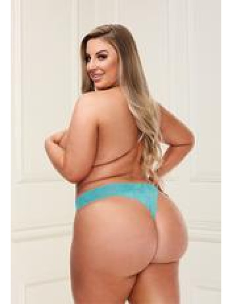 BACI LACE THONG - NEON BLUE - 3X (C)