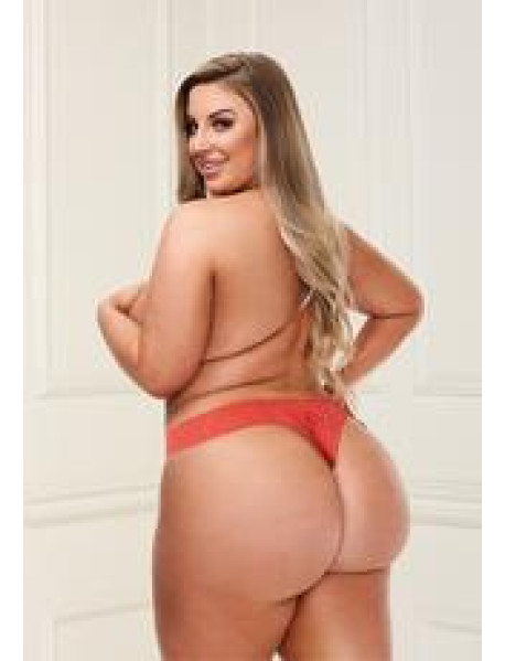 BACI LACE THONG - ORANGE - 3X (C)