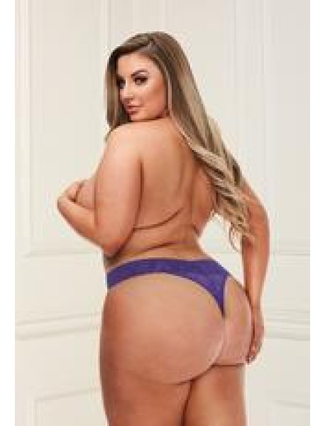 BACI LACE THONG - PURPLE - XL (C)