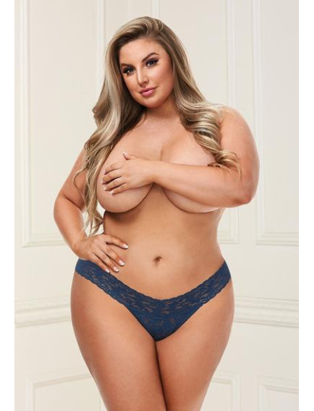 BACI LOW RISE THONG - NAVY - 1X (C)