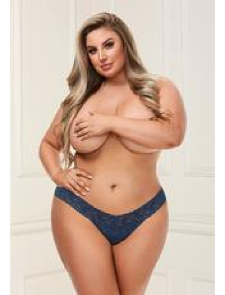 BACI LOW RISE THONG - NAVY - 1X (C)