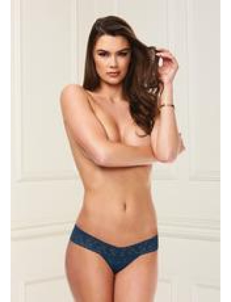 BACI LOW RISE THONG - NAVY - LG (C)