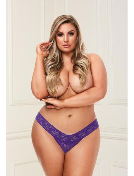 BACI LOW RISE THONG - PURPLE - 3X (C) BACI LOW RISE THONG - PURPLE - 3X (C)