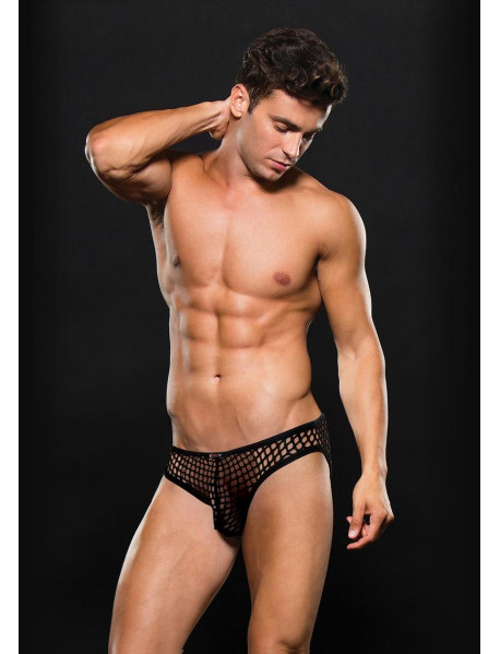 ENVY MODERN FISHNET BIKINI - BLACK