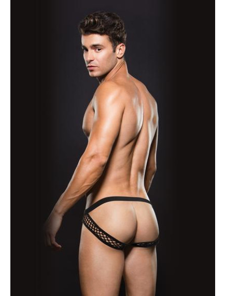 ENVY MODERN FISHNET OPEN BACK BRIEF - BK ENVY MODERN FISHNET OPEN BACK BRIEF - BK