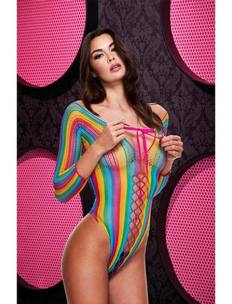 LACE-UP RAINBOW TEDDY