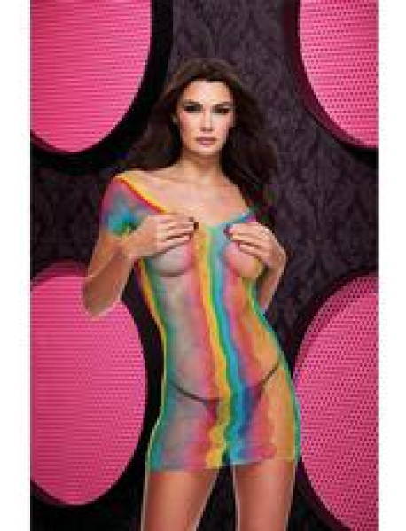 RAINBOW JACQUARD MINI DRESS RAINBOW JACQUARD MINI DRESS