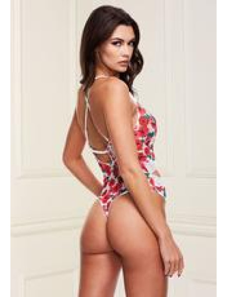 WHITE FLORAL and LACE TEDDY WHITE FLORAL and LACE TEDDY