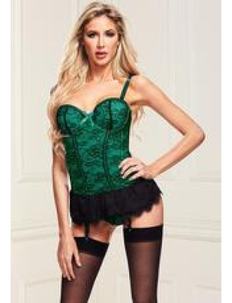 BACI BUSTIER AND GSTRING - GREEN-MEDIUM BACI BUSTIER AND GSTRING - GREEN-MEDIUM
