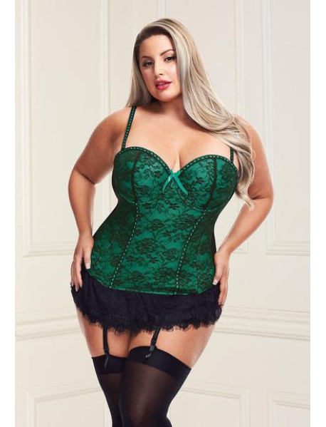 BACI BUSTIER AND GSTRING - GREEN - XL BACI BUSTIER AND GSTRING - GREEN - XL