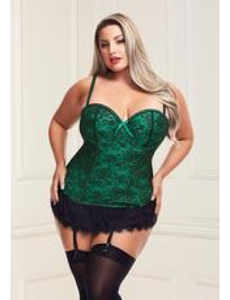 BACI BUSTIER AND GSTRING - GREEN - XL BACI BUSTIER AND GSTRING - GREEN - XL
