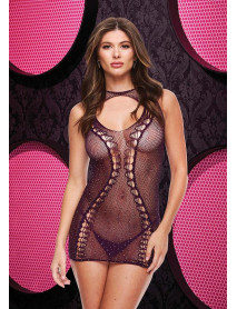 BLING BLING HALTER MINI DRESS - PUR