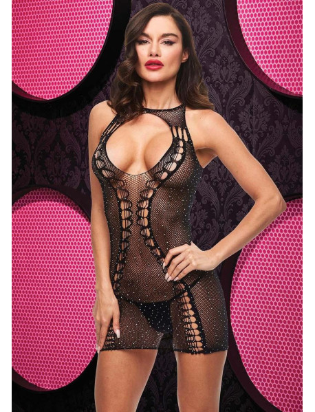 BLING BLING HALTER MINI DRESS - BLK BLING BLING HALTER MINI DRESS - BLK