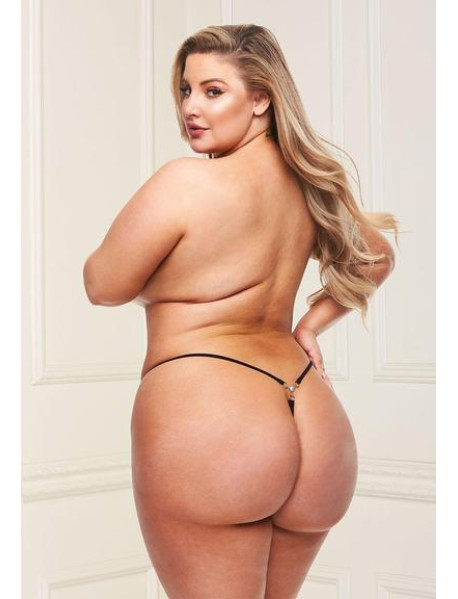 PEEK-A-BOO CROTCHLESS PANTY - BLK- XL PEEK-A-BOO CROTCHLESS PANTY - BLK- XL