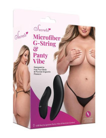 Microfiber G-String and Panty Vibe - Black - QS