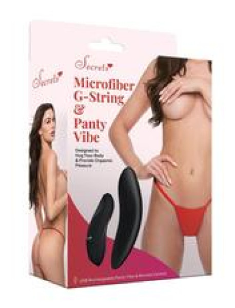 Microfiber G-String and Panty Vibe - Red - OS Microfiber G-String and Panty Vibe - Red - OS