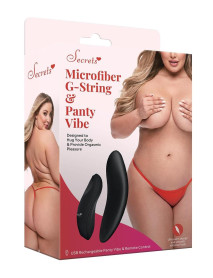 Microfiber G-String and Panty Vibe - Red - QS