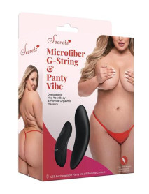 Microfiber G-String and Panty Vibe - Red - QS
