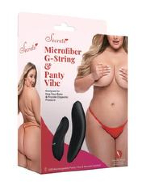Microfiber G-String and Panty Vibe - Red - QS Microfiber G-String and Panty Vibe - Red - QS