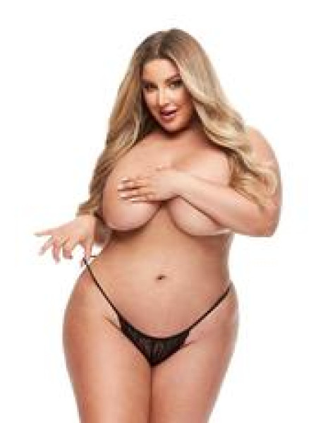 Lace Bikini and Panty Vibe - Black - QS Lace Bikini and Panty Vibe - Black - QS