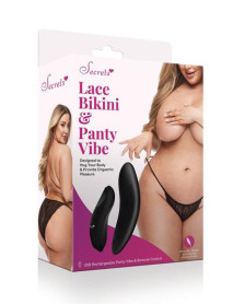Lace Bikini and Panty Vibe - Black - QS