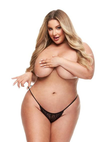 Lace Bikini and Panty Vibe - Black - QS Lace Bikini and Panty Vibe - Black - QS