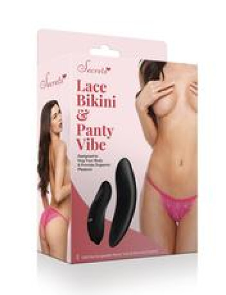 Lace Bikini and Panty Vibe - Hot Pink - OS