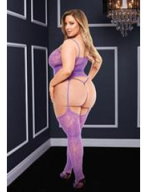 CORSET SUSPENDER LACE BODYSTOCKING (C)