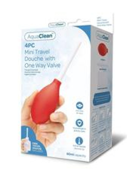 4 Piece Mini Travel Douche with One Way Valve 4 Piece Mini Travel Douche with One Way Valve