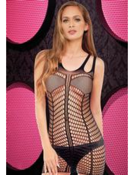 SHREDDED MINI DRESS - BLACK - ONE SIZE SHREDDED MINI DRESS - BLACK - ONE SIZE