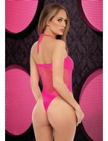 FISHNET HALTER BODYSUIT -HP -ONE SIZE