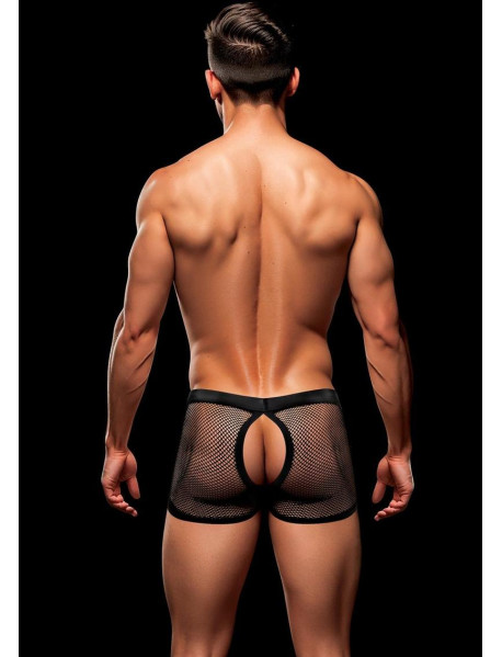 ENVY SNAP DOWN MESH BOXER BRIEFBLACK-M/L