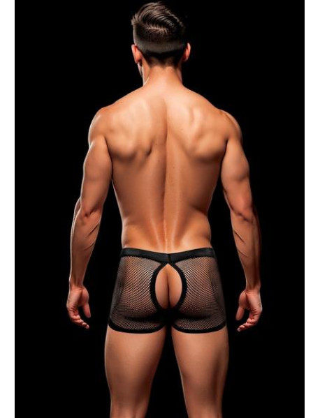 ENVY SNAP DOWN MESH BOXER BRIEFBLACK-M/L