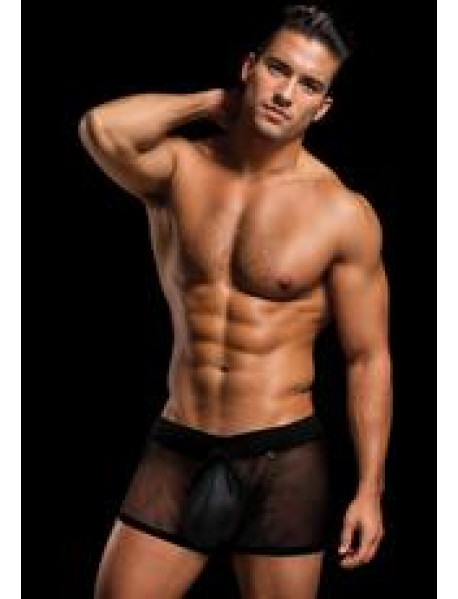 ENVY SNAP DOWN MESH BOXER BRIEFBLACK-M/L
