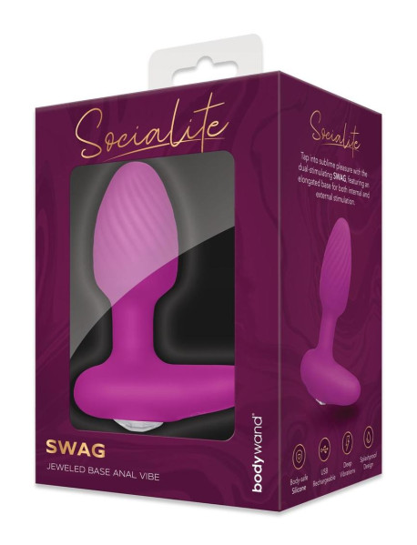 BODYWAND SOCIALITE SWAG JEWELED BASE ANAL VIBE