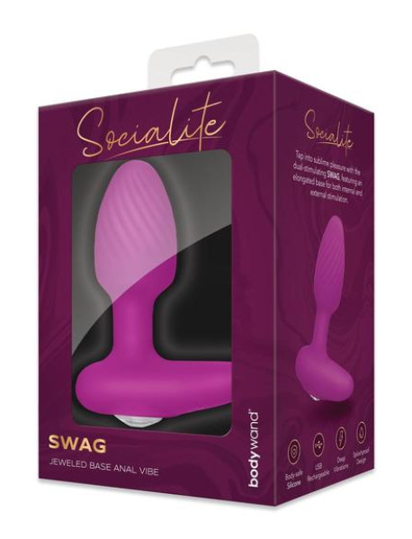 BODYWAND SOCIALITE SWAG JEWELED BASE ANAL VIBE