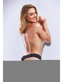 LACE and PEARLS CROTCHLESS THONG-BLK-M