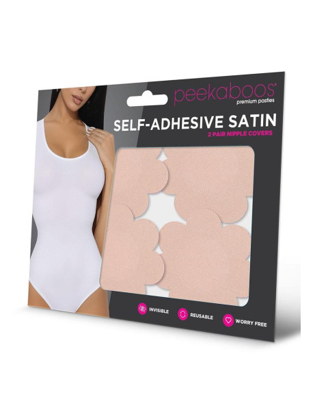 SATIN NIPPLE COVERS-NUDE