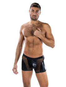 SHEER CONTRAST BOXER BRIEFS-BLACK-OS