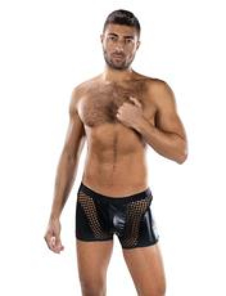 SHEER CONTRAST BOXER BRIEFS-BLACK-OS