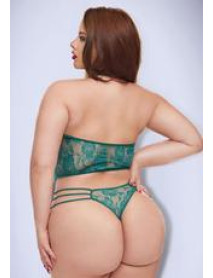 EMERALD LACE BODYSUIT-GREEN-Q