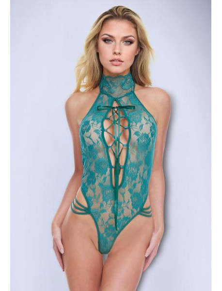 EMERALD LACE BODYSUTI-GREEN-SM