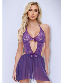 AMETHYST LACE BABYDOLL-PURPLE-ML