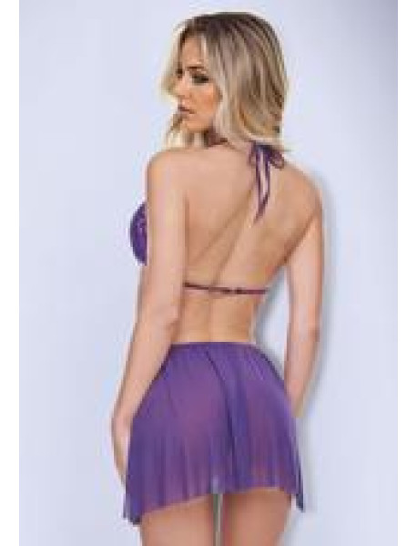 AMETHYST LACE BABYDOLL-PURPLE-ML