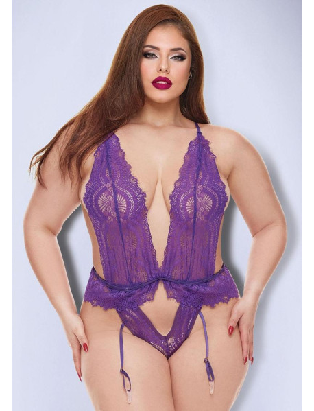 RAVEN RUFFLE BODYSUIT-PURPLE-Q