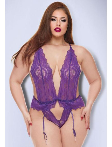 RAVEN RUFFLE BODYSUIT-PURPLE-Q
